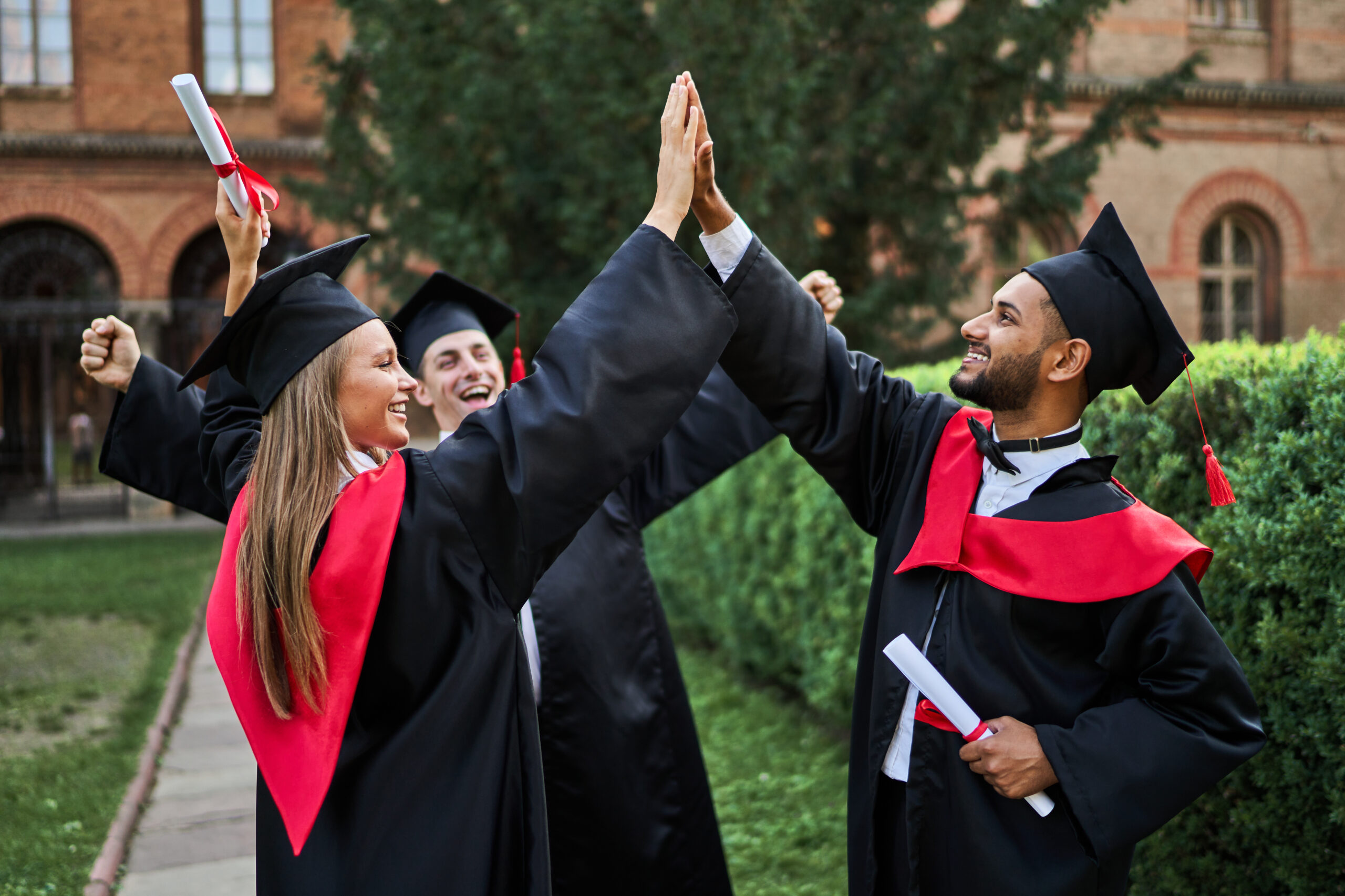 International PhD students celebrating scholarship award at a top university 2027